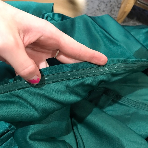 Faeriesty fold pleated detail off shoulder satin cocktail party maxi dress 2XL - Picture 8 of 10